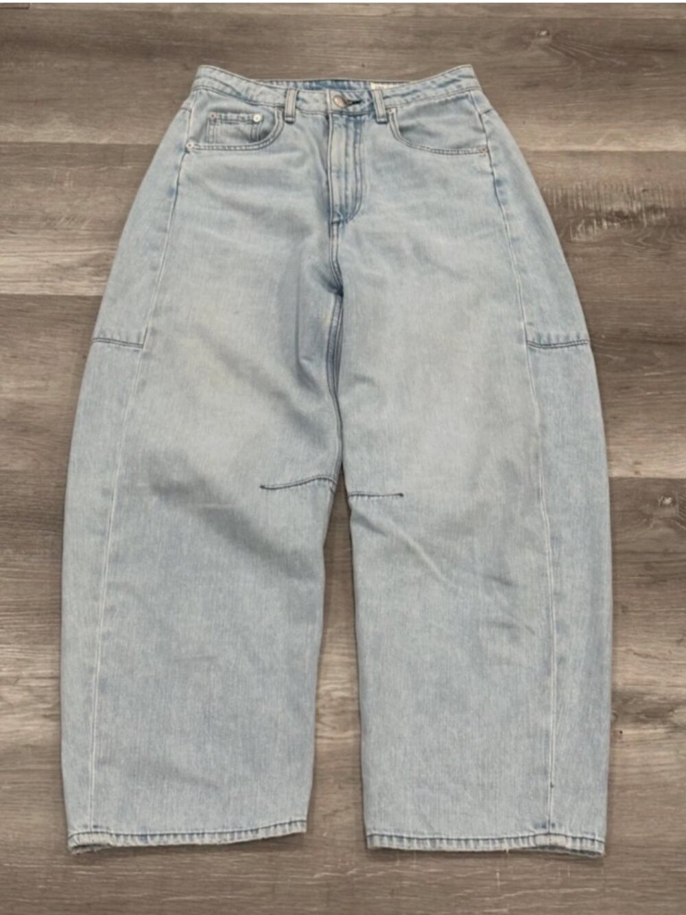 Rag & BoneThe Charlie High Rise Barrel Jeans Wide Leg Millie Blue Womens 24